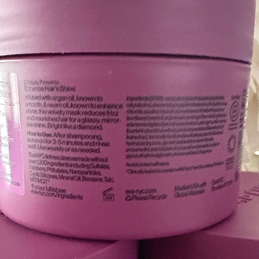 Eva NYC Glass hair shine hair mask Lot of 3 New & Sealed 8.4 fl oz each - Picture 4 of 7